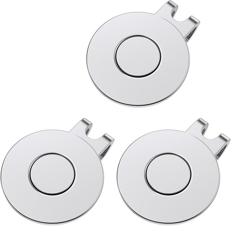 GreenHaven Golf Hat Clips Magnetic Golf Ball Marker Holders for Golf Hats Caps Pants Gloves Bags Visors Belts Nickel-Plated Alloy Clips for Metal Golf Ball Markers (Ball Marker Not Included) - Image 1